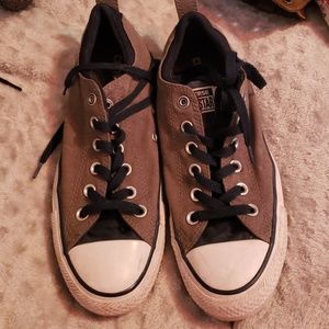 Grey and navy converse